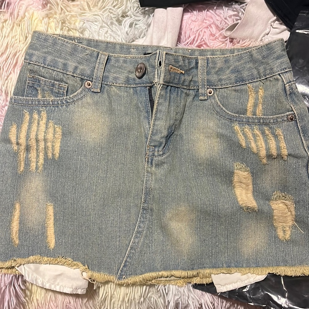 Y2K Jean mini skirt